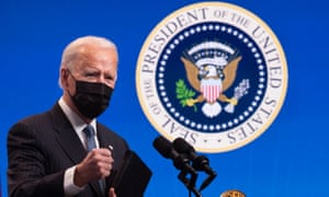 US president Joe Biden speaks on American manufacturing yesterday.