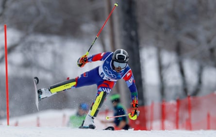 Haiti’s Richardson Viano in the men’s alpine skiing