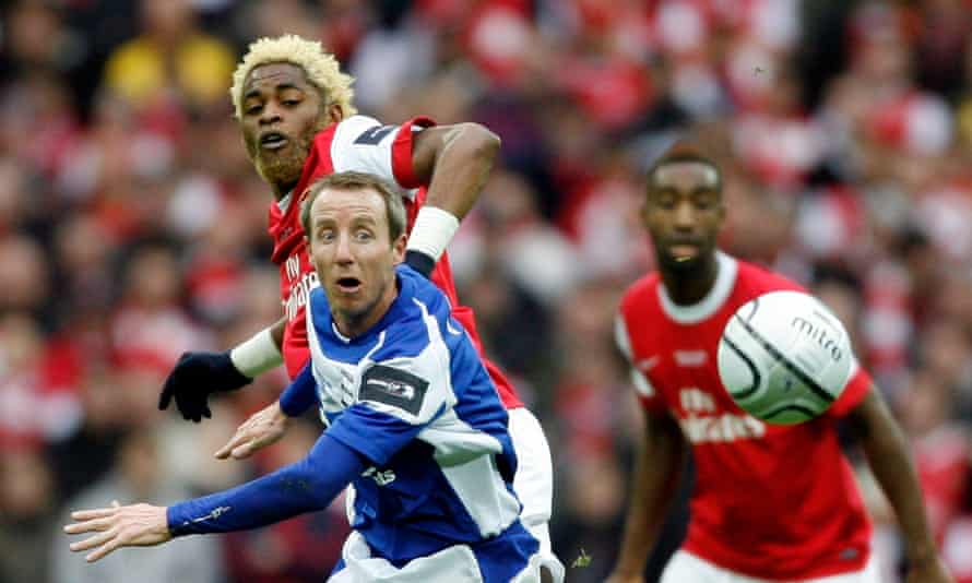 Lee Bowyer in action during Birmingham’s League Cup final win over Arsenal in 2011. He returns as manager with the club in danger of dropping into League One.