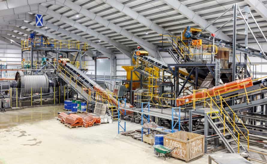 The processing plant at Cononish Gold and Silver mine near Tyndrum in the central Highlands of Scotland