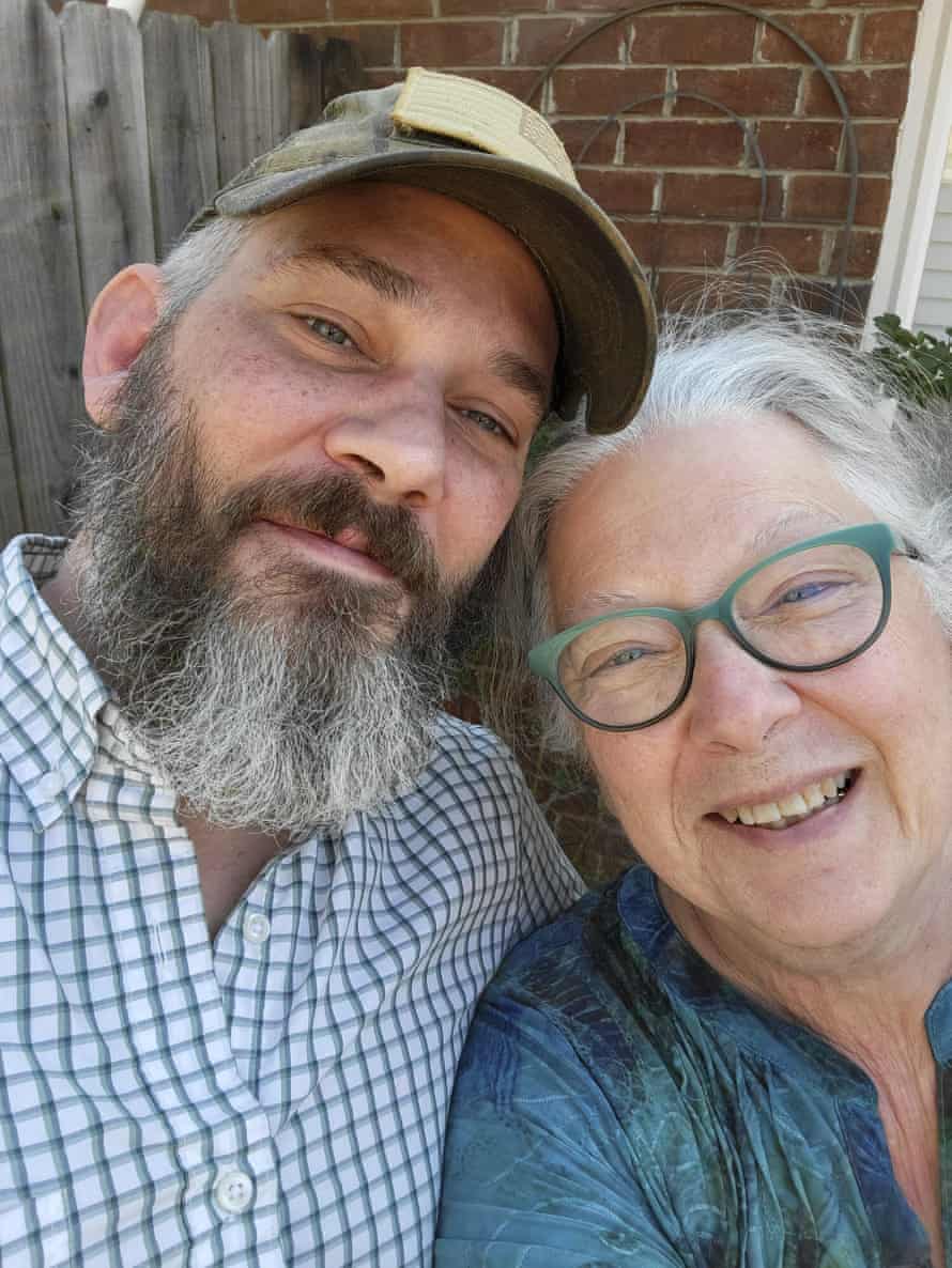 This undated photograph provided by Dianna Shaw shows U.S. military veteran Alexander Drueke of Tuscaloosa, Ala., and his mother, Lois “Bunny” Drueke. Alex Drueke traveled to Ukraine to help with the fight against Russian invaders and was later reported missing. (Lois “Bunny” Drueke/Dianna Shaw via AP)