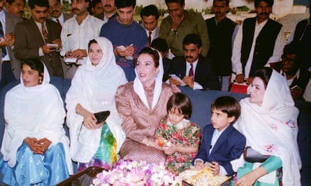 Bilawal Bhutto Zardari with his mother at the prime minister’s house in Islamabad