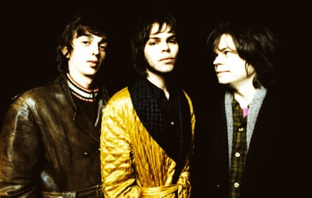 Supergrass – left to right, Danny Goffey, Gaz Coombes and Mickey Quinn – photographed in 1995 at the height of their Britpop fame