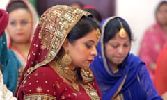 Programme Name: The Sikhs of Smethwick - TX: 01/12/2016 - Episode: n/a (No. n/a) - Picture Shows: Sonia gets married to Christian Ravi in a Sikh temple, upholding her Sikh faith.  - (C) Blakeway Productions - Photographer: Billy Dosanjh