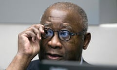 Former Ivory Coast president Laurent Gbagbo at the international criminal court in The Hague on 28 January 2016.