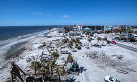 The cleanup in Fort Myers after Hurricane Ian in October.