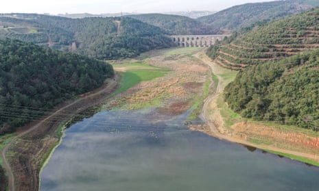 A drone image of Alibeyköy Dam