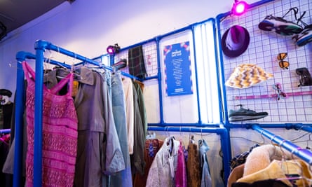 Secondhand clothes at the Absolut Swap Shop in London.