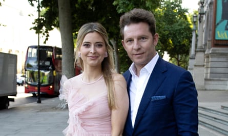 Holly Valance and husband Nick Candy arrive for the Conservative Summer Partyin London in June 2022