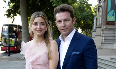 Nick Candy and Holly Valance and Nick Candy arrive for the Conservative Summer Party at V&A on June 20, 2022 in London.