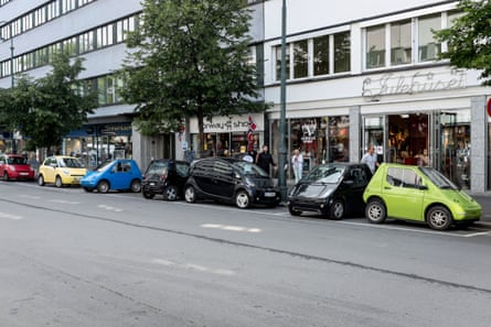 Electric cars parked in Oslo