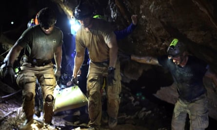 Rescuers had to carry, pull and swim the boys through more than two miles of tunnels.