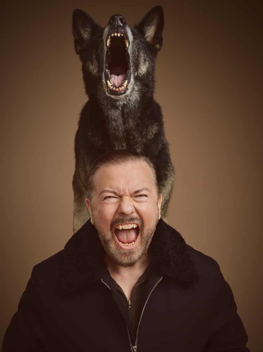 Ricky Gervais and the dog Anti