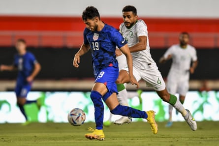 Ricardo Pepi i aksjon mot Saudi-Arabia.