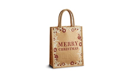 Merry Christmas Chartwell Medium Jute Gift Bag