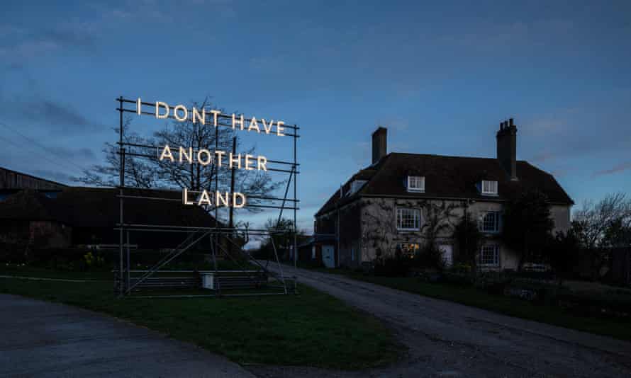 Coley's I Don't Have another Land is installed in Charleston, East Sussex.