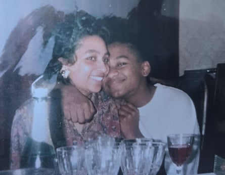 Andrew Frederick's mother with him, in an old photograph.