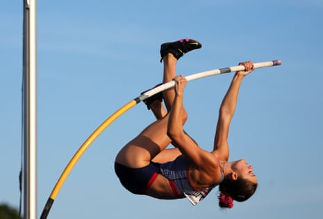 Gemma Tutton during the women’s pole vault qualification round.