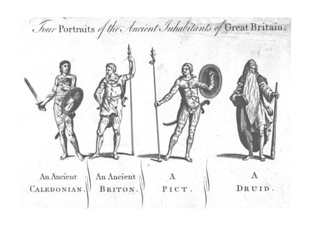 Black and white line drawing of four figures.