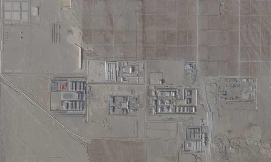 Satellite image of a re-educationcompound in the city of Korla, in central Xinjiang, taken in January 2018