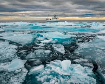 Ice chunks on the Arctic Sea.
