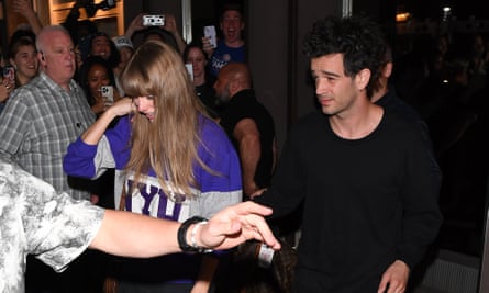 Taylor Swift and Matty Healy seen leaving Electric Lady studio in Manhattan, 16 May 2023.