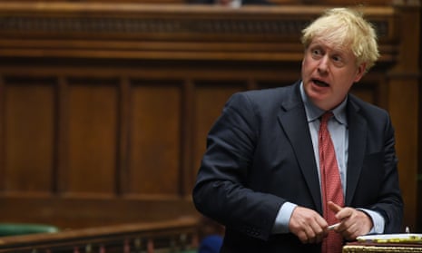 Boris Johnson during prime minister’s questions.