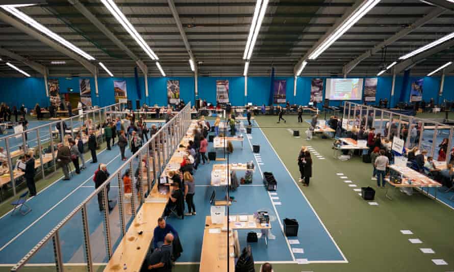 Ballots being counted in Sunderland, which was held by Labour.