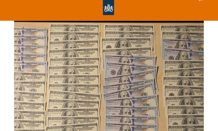 US dollars recovered by Dutch intelligence
