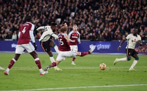Liverpool’s Divock Origi scores their second goal.