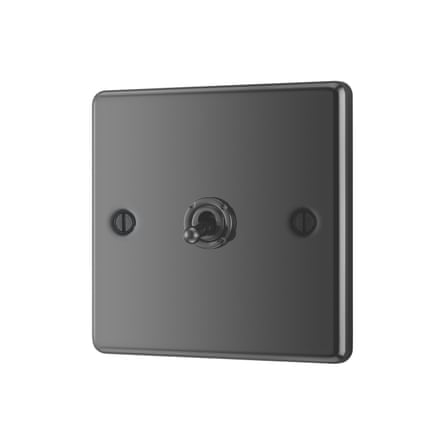 Screwfix LAP 20A 16AX 1-Gang 2-Way Toggle Switch Black Nickel