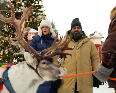 Morgana Robinson as Hannah and Khan as Arslan.