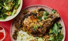 Kitty Coles’ recipe for slow-roast Thai citrus chicken with cucumber and peanut salad