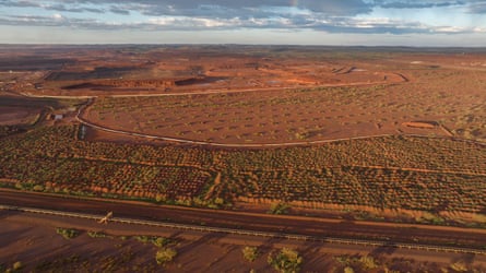 An aerial view of the mine