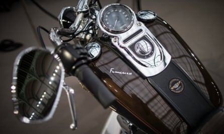 Harley Davidson Dyna Super Glide motorcycle.