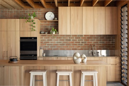 The kitchen island of Farrier Lane House