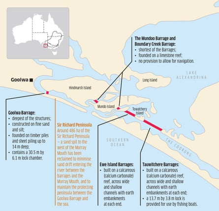 A map of the barrages from the scientists’ report