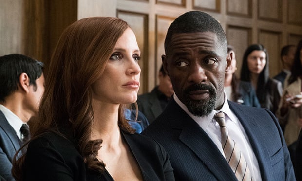 ‘There’s a liveliness missing from her line delivery and while the script keeps reminding us that Bloom is a magnetic figure, Chastain doesn’t convince us that such an assertion is true’ ... Jessica Chastain and Idris Elba in Molly’s Game.