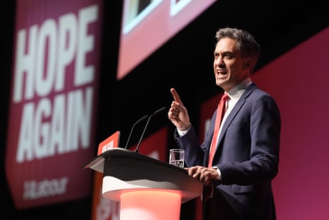 Ed Miliband speaking at the Labour conference.