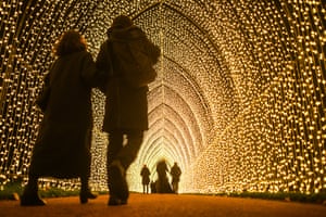 Edinburgh, Scotland: the tunnel of lights at the Royal Botanic Gardens