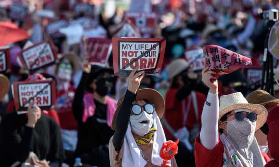 Dirty pictures: women protest against ‘spy-cam porn’ in 2018.