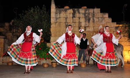 Maltese folklore show at the Limestone Heritage Park and Gardens, Siggiewi, Malta.