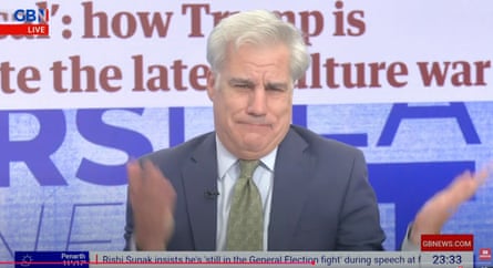 Screengrab of Lewis Schaffer appearing on GB News