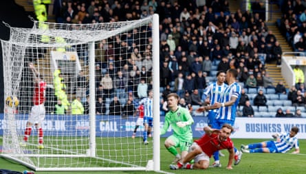 Wrexham’s Sam Smith celebrates after scoring the only goal of the game at Sheffield Wednesday
