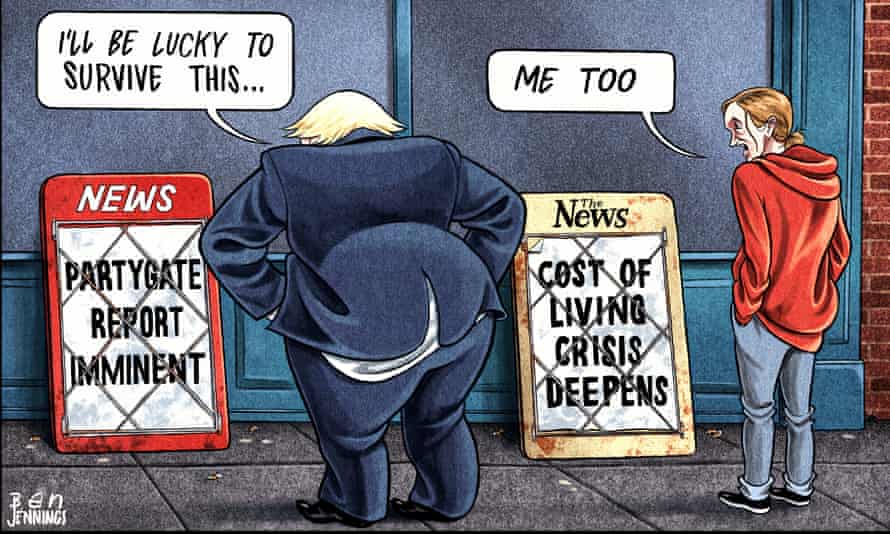 Ben Jennings on Partygate and the cost of living crisis.