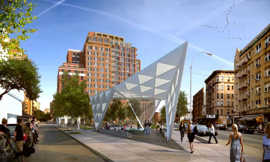 An artist’s impression of the New York Aids Memorial located at West 12th Street and Greenwich Avenue.