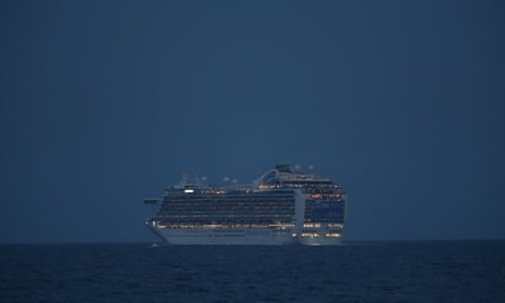 The Ruby Princess cruise ship sails past Wollongong on its way to the Phillipines.