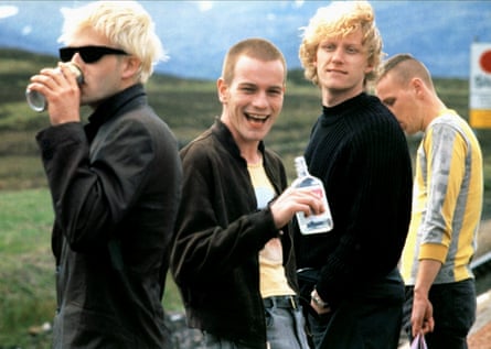 Jonny Lee Miller, Ewan McGregor, Kevin McKidd and Ewen Bremner on a day out to the countryside