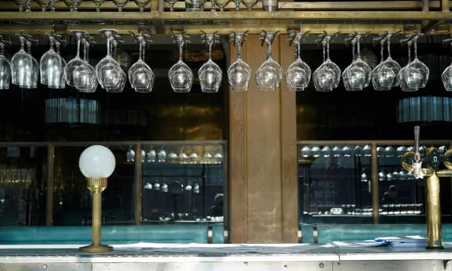 An empty Manchester pub last month