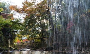 Autumn leaves around Tsukimachi waterfall in Kuji district Daigo-town,